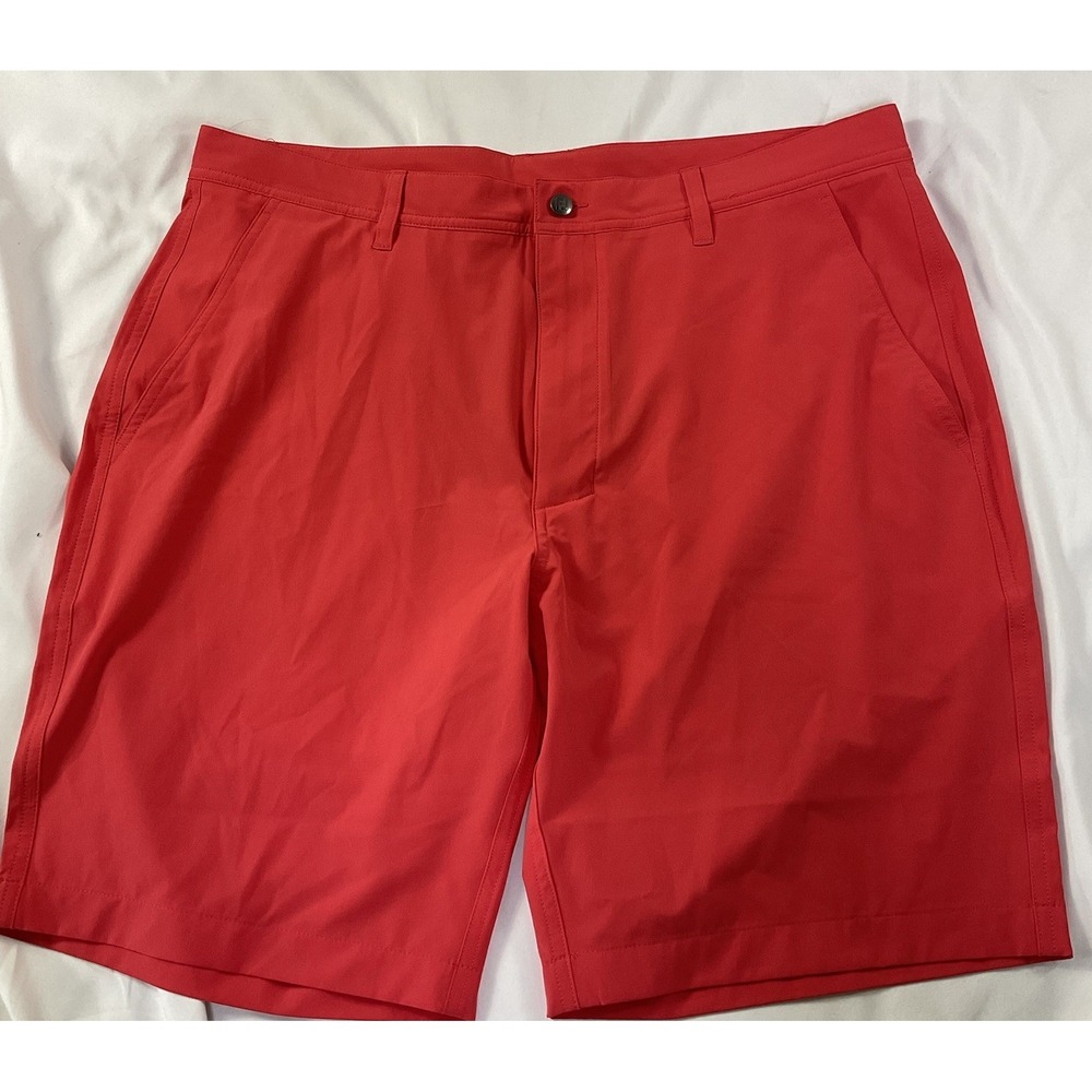 FootJoy Mens Golf Short Red/Orange Sz36 StretchPerformance Polyester Spandex 165